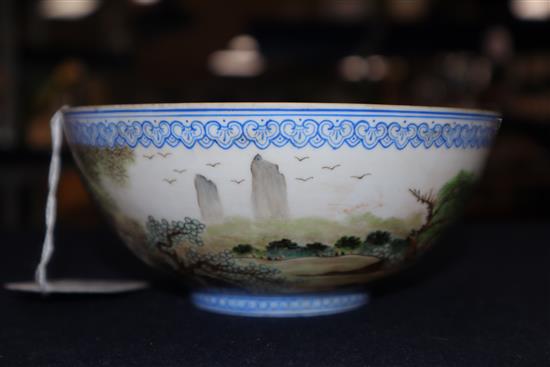 A Chinese egg shell porcelain bowl Diameter 14cm